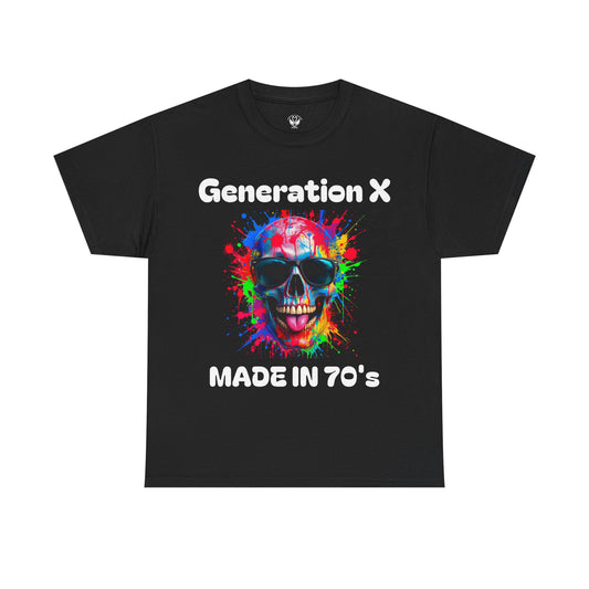 Vibrant Skull Graphic Unisex Heavy Cotton Tee