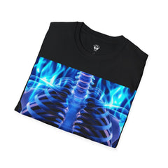 Iridescent Skeleton Tee - Unisex Softstyle T-Shirt, Graphic Tee, Trendy Wear, Halloween Costume, Edgy Fashion, Unique Gift