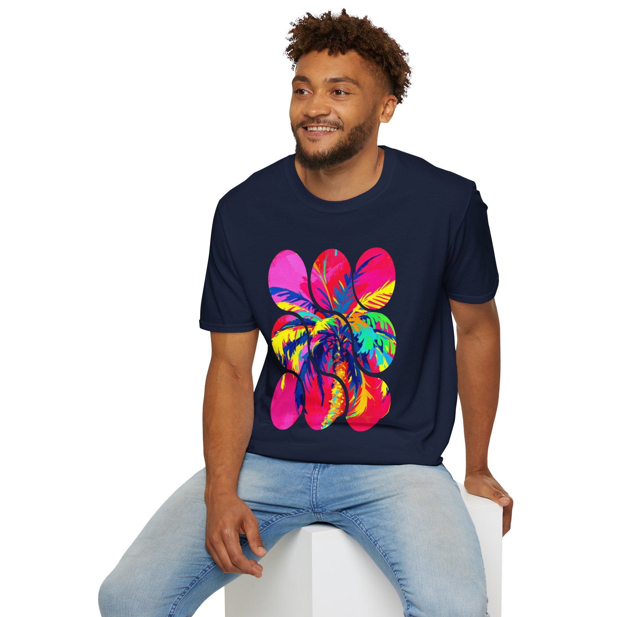 Vibrant Tropical T-Shirt, Beachwear, Summer Apparel, Casual Outfit, Gift for Friends, Festival Fashion