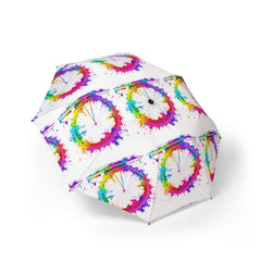Vibrant Art Umbrella - Semi-Automatic Foldable Design for Rainy Days
