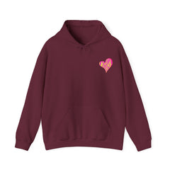 Vibrant Heart Print Hoodie - Funky Sweatshirt for Cozy Days, Perfect for Gifts, Casual Wear, Festivals, and Everyday Comfort