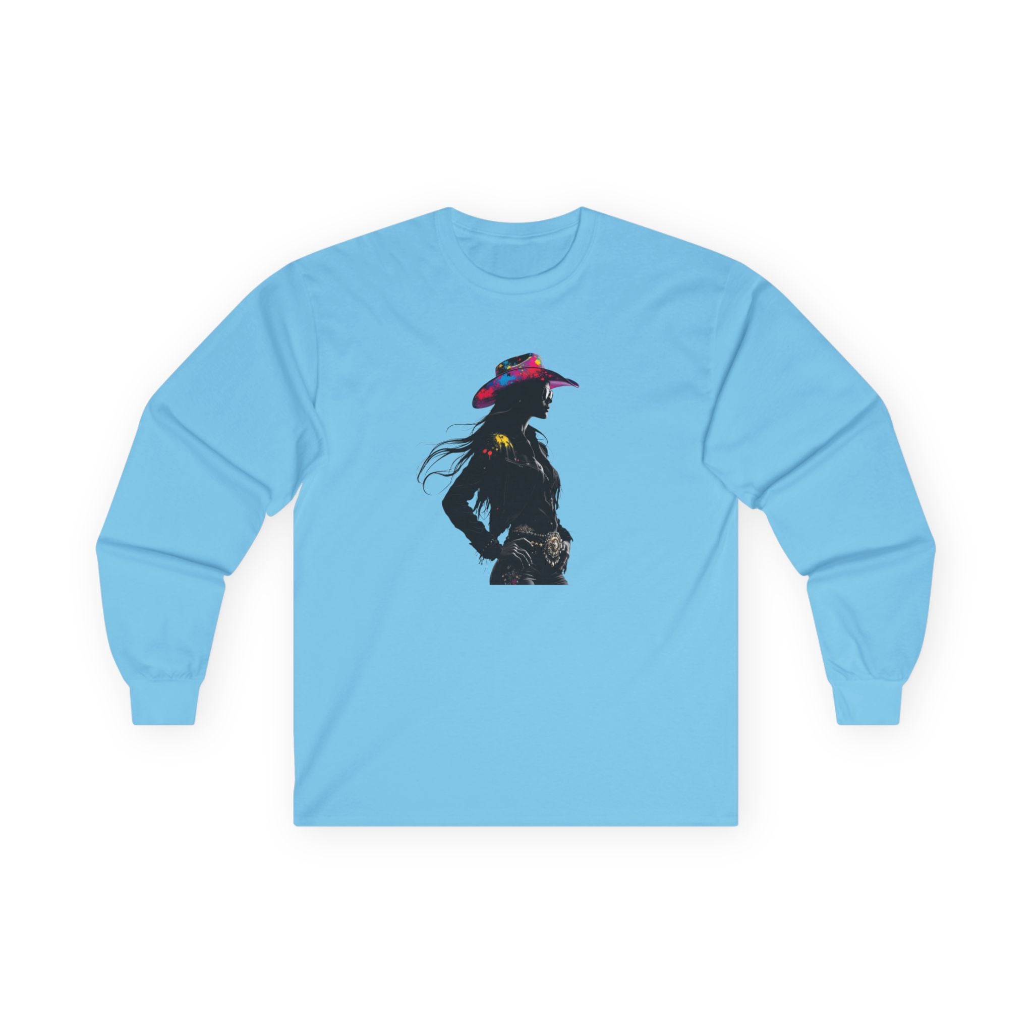 Bohemian Cowgirl Long Sleeve Tee - Perfect for Festivals and Everyday Wear