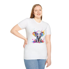 Cute Elephant Graphic T-Shirt, Fun Animal Tee, Gift for Animal Lovers, Casual Wear, Birthday, Eco-Friendly Cotton