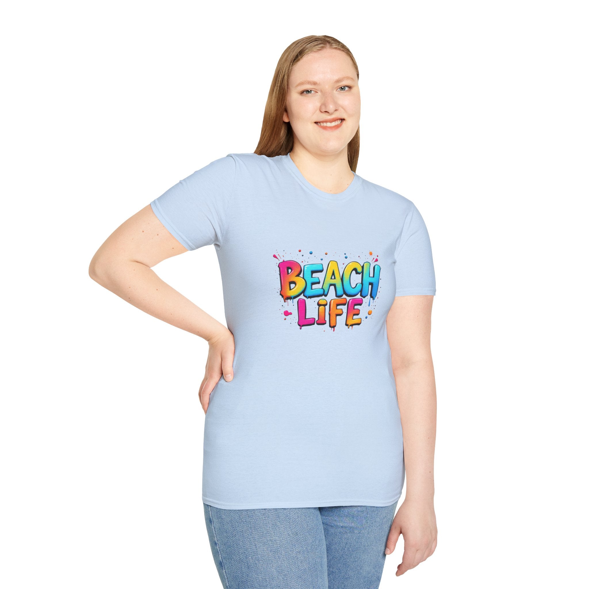 Beach Life Unisex Softstyle T-Shirt, Summer Vibes, Casual Wear, Beach Vacation, Gift for Beach Lovers