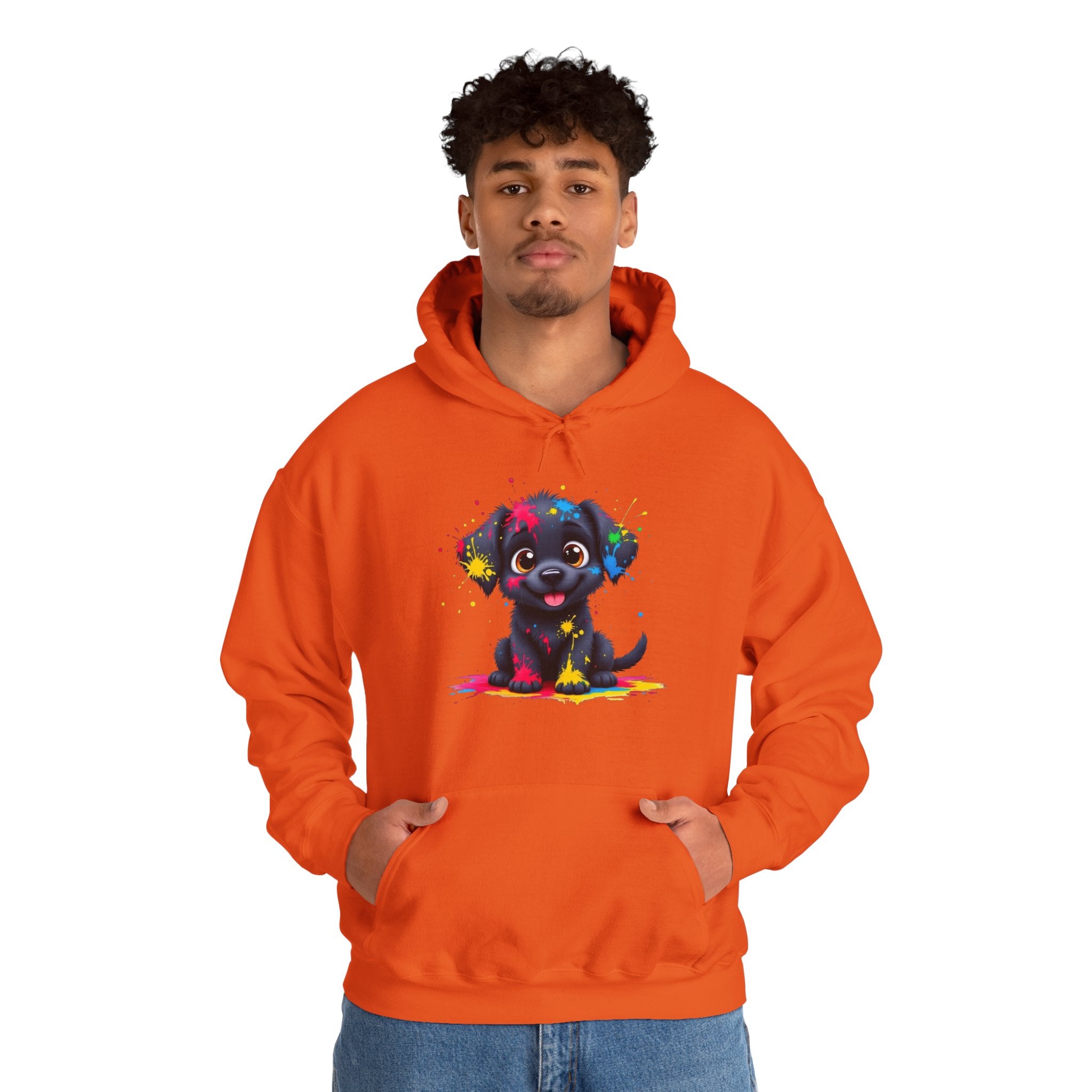 Colorful Puppy Sweatshirt - Cozy Pet Lover Hoodie, Gift for Dog Owners, Birthday Present, Dog-Themed Apparel, Animal Lover Fashion