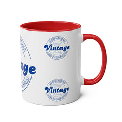 Vintage Limited Edition Two-Tone Coffee Mug - Aged to Perfection
