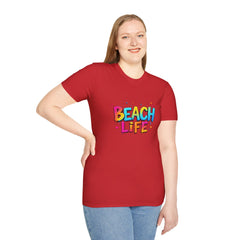 Beach Life Unisex Softstyle T-Shirt, Summer Vibes, Casual Wear, Beach Vacation, Gift for Beach Lovers