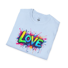 Colorful Love Unisex T-Shirt, Casual Wear, Gift for Him/Her, Valentine's Day, Family Reunion, Streetwear