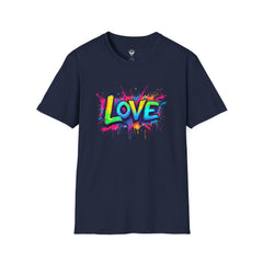 Colorful Love Unisex T-Shirt, Casual Wear, Gift for Him/Her, Valentine's Day, Family Reunion, Streetwear