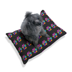 Colorful Paw Print Pet Bed - Cozy and Stylish Dog Bed for Pet Lovers