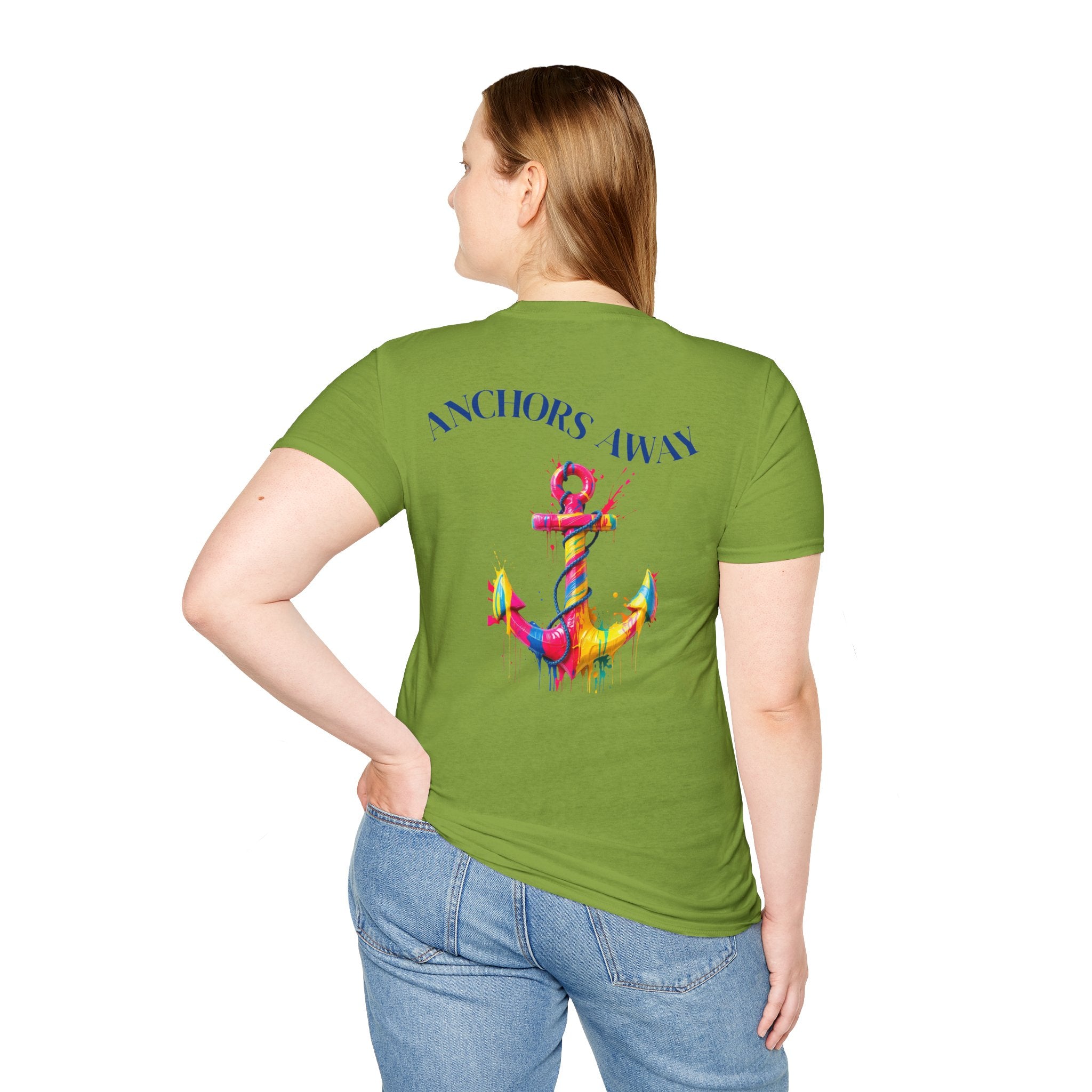 Colorful Anchor Design Unisex T-Shirt, Casual Tee, Nautical Gift, Beachwear, Summer Fashion, Gift for Sailors