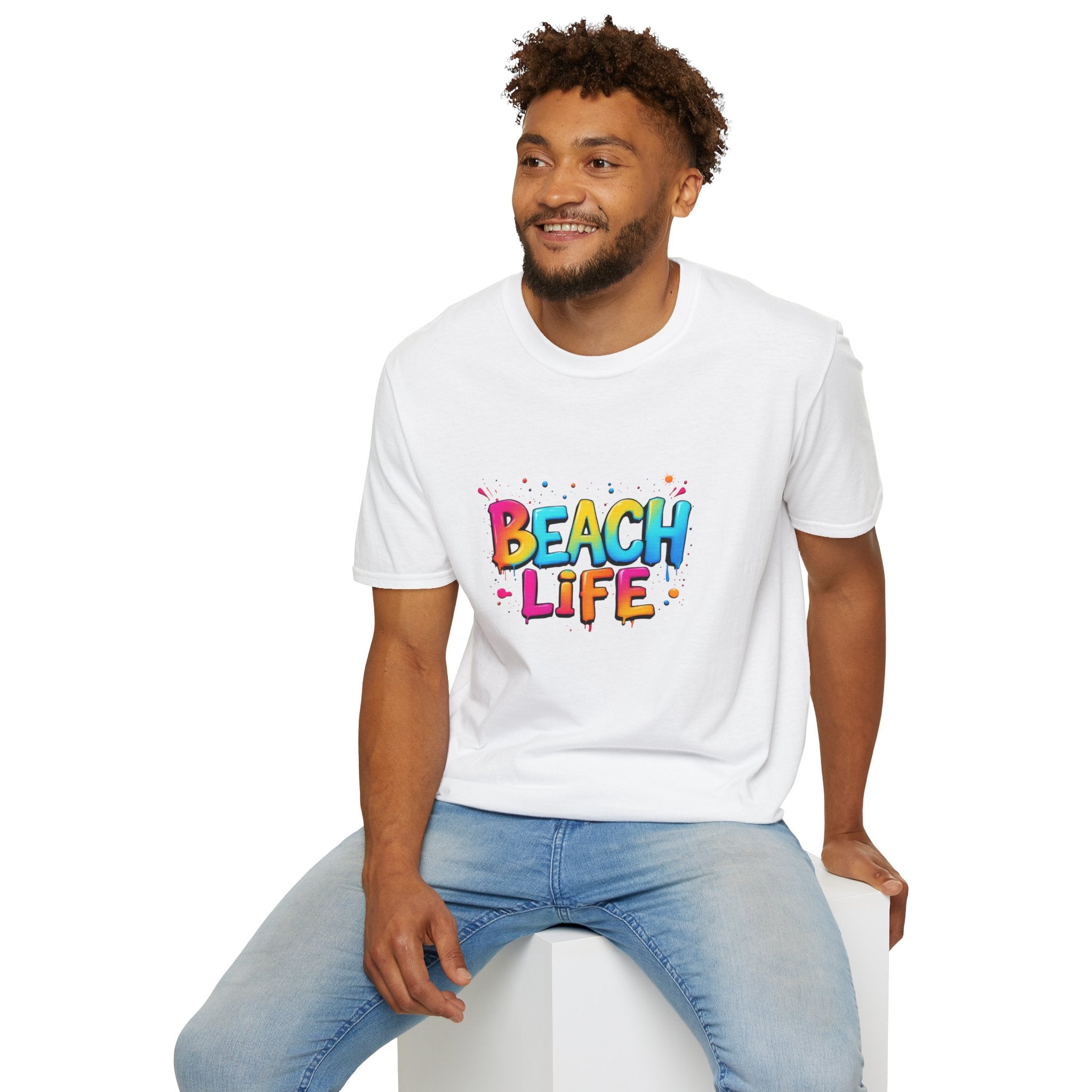 Beach Life Unisex Softstyle T-Shirt, Summer Vibes, Casual Wear, Beach Vacation, Gift for Beach Lovers