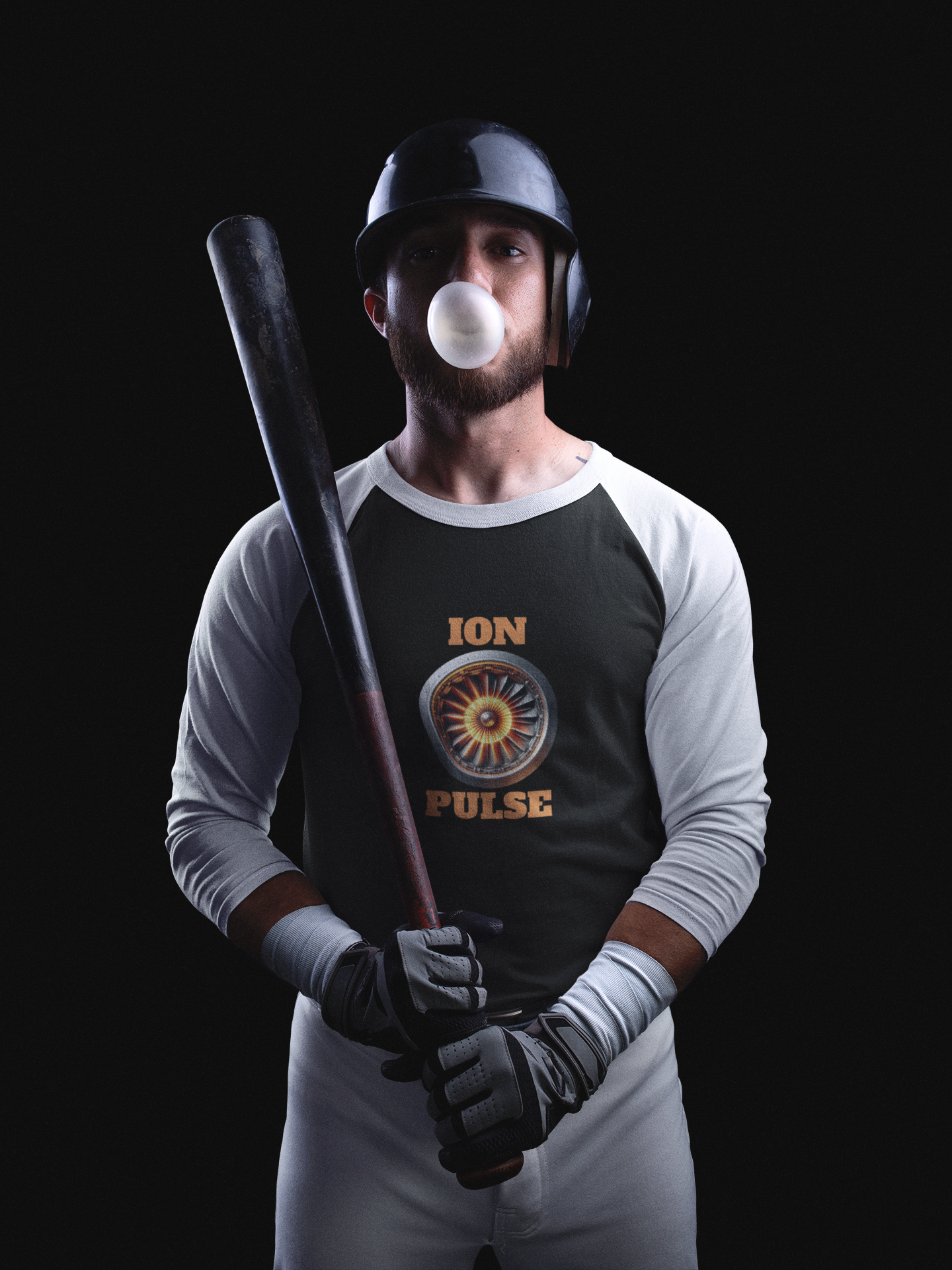 Unisex 3/4 Sleeve Baseball Tee - ION PULSE Graphic Shirt, Casual Sportswear, Cool Gift for Sports Lovers, Streetwear, Everyday Style