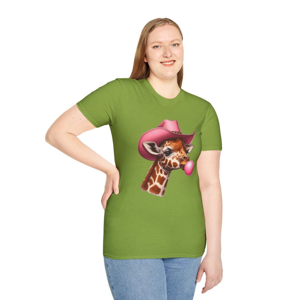 Whimsical Giraffe T-Shirt, Fun Casual Tee, Gifts for Animal Lovers, Birthday Apparel, Cute Graphic Shirt