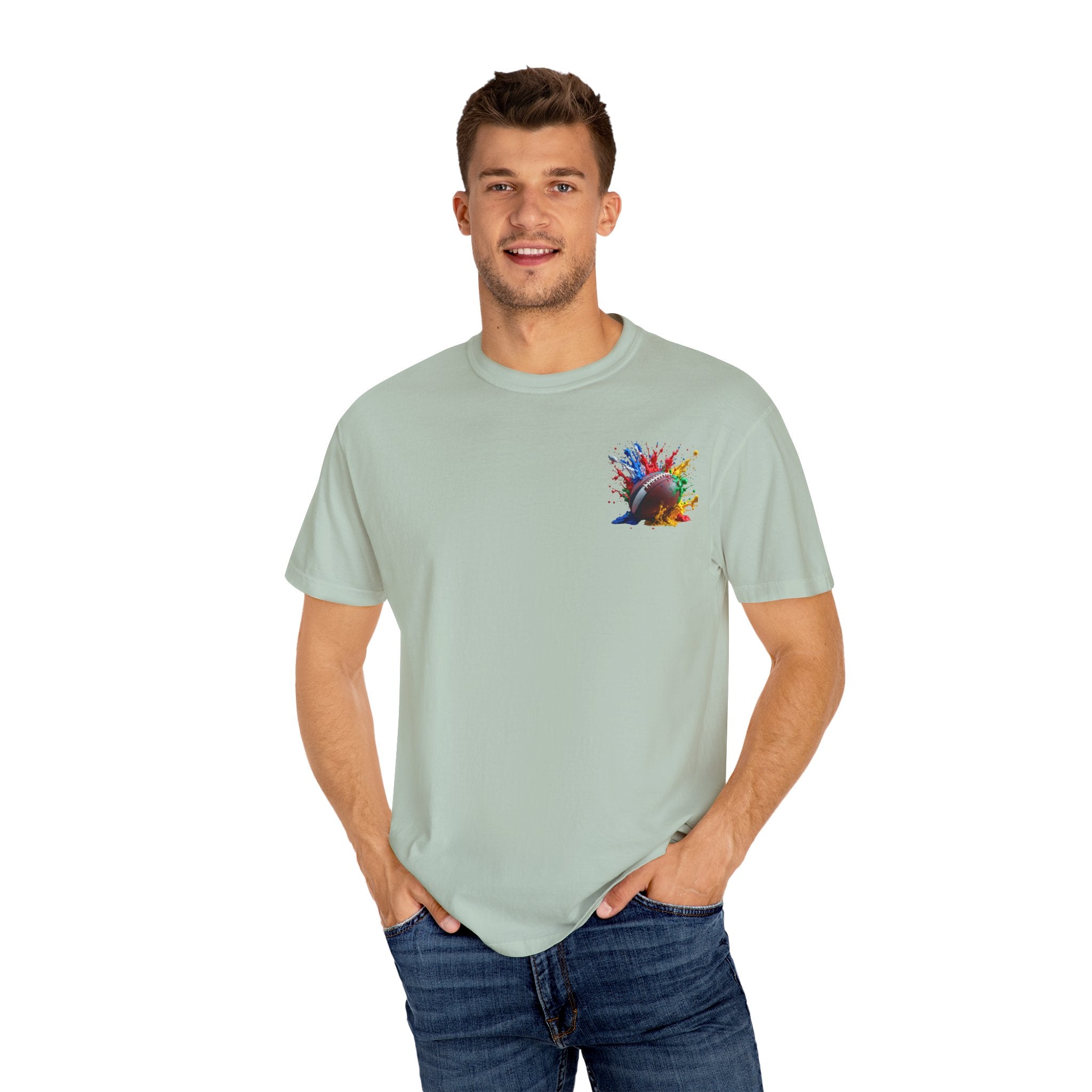 Rugby Ball Graphic T-Shirt, Unisex Vintage Tee, Perfect for Festivals, Beach Days, and Casual Wear, Gift for Sun Lovers