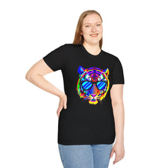 Colorful Tiger Graphic T-Shirt, Fun Apparel, Gift for Animal Lovers, Casual Wear, Summer Fashion, Festival Outfit