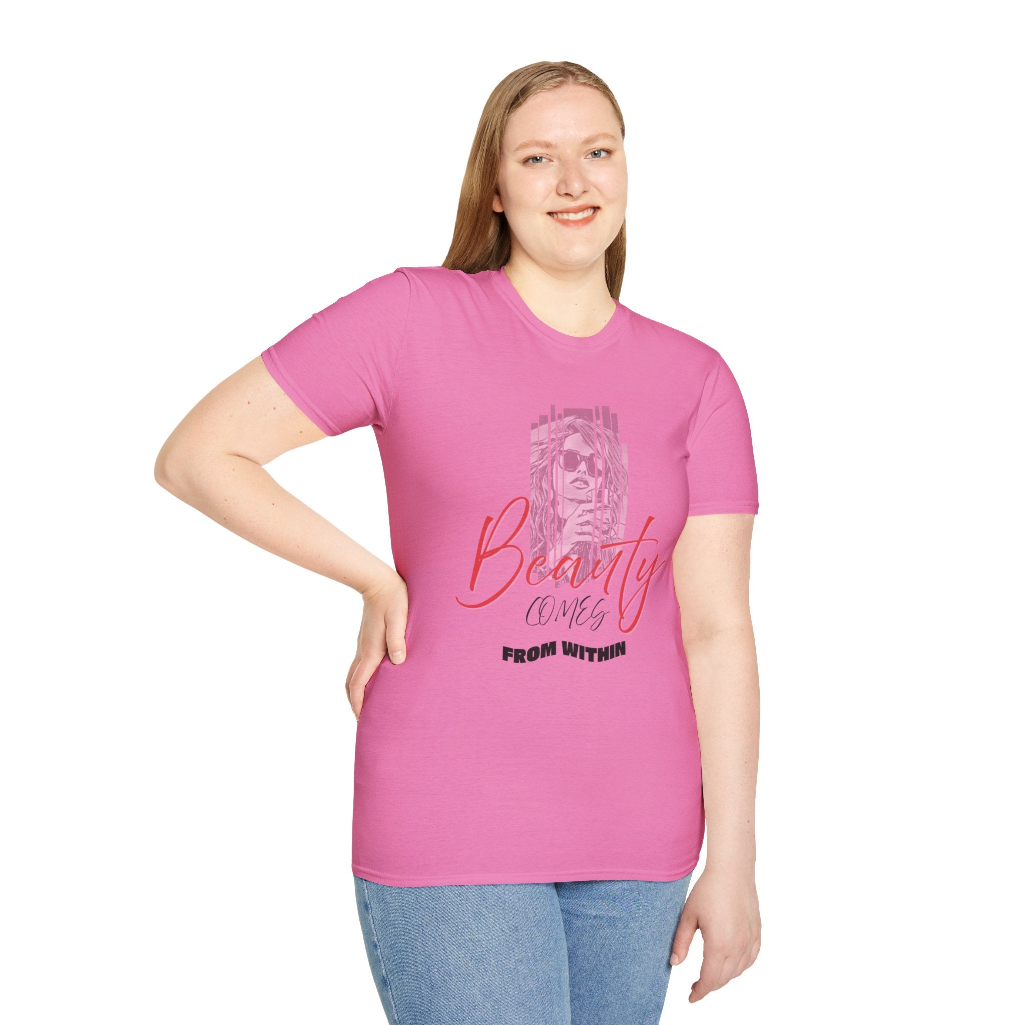 Beauty Comes From Within T-Shirt, Inspirational Tee, Gift for Her, Self-Love Shirt, Motivational Apparel, Unisex Casual Wear