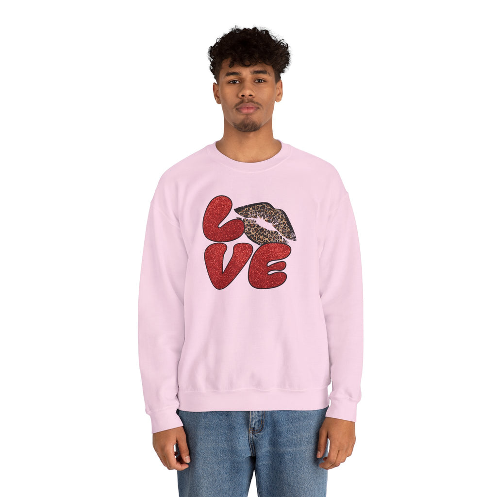 Love Graphic Sweatshirt, Cozy Crewneck for Couples, Valentine's Day Gift, Trendy Casual Wear, Fashionable Lounge Top