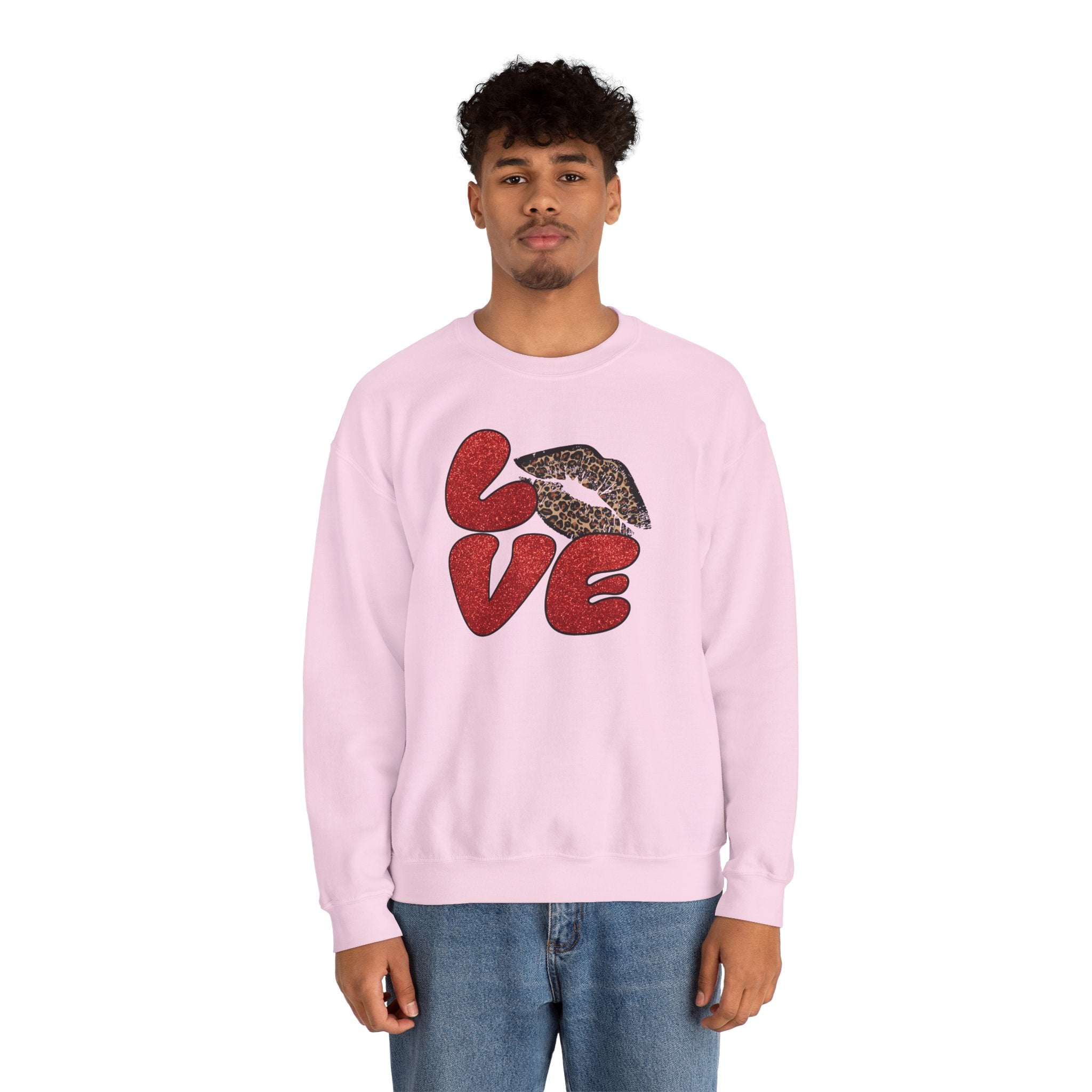 Love Graphic Sweatshirt, Cozy Crewneck for Couples, Valentine's Day Gift, Trendy Casual Wear, Fashionable Lounge Top