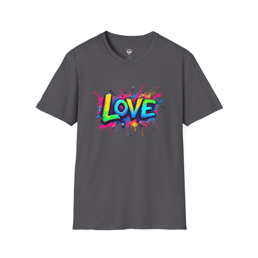 Colorful Love Unisex T-Shirt, Casual Wear, Gift for Him/Her, Valentine's Day, Family Reunion, Streetwear