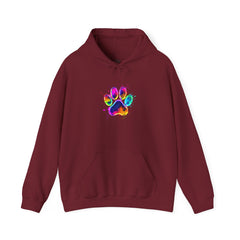 Colourful Paw Print Hoodie for Animal Lovers