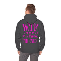 W.T.F. Wine Tasting Friends Hoodie - Unisex Heavy Blend Sweatshirt for Wine Lovers, Gift for Friends, Cozy Apparel for Tastings, Wine [...]