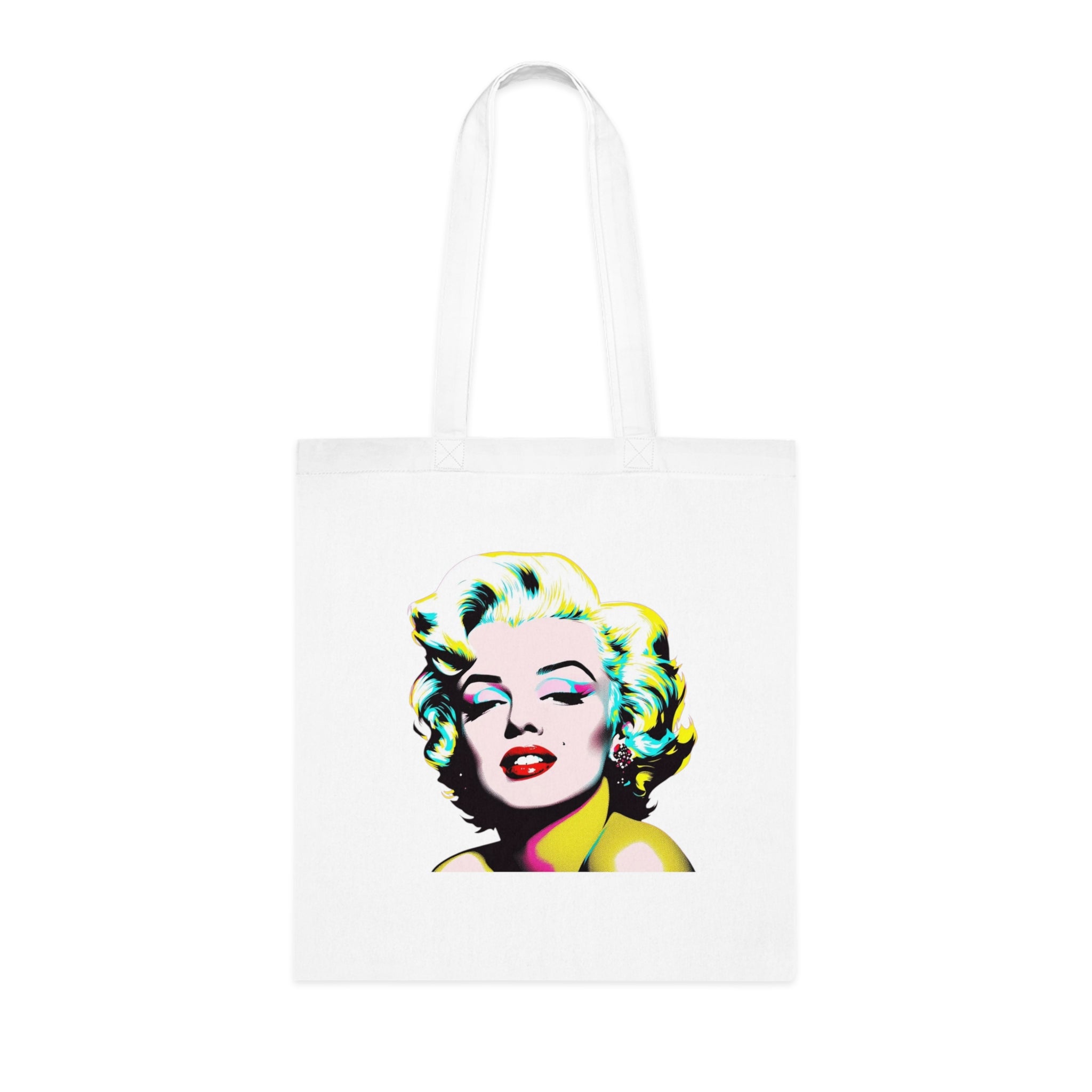 Marilyn Pop Art Cotton Tote Bag, Eco-Friendly Shopping Bag, Fun Beach Tote, Vintage Style Handbag, Gift for Art Lovers