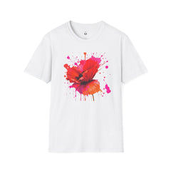 Vibrant Poppy Unisex T-Shirt, Colorful Art Tee, Summer Fashion, Gift for Nature Lovers, Casual Wear, Statement Piece