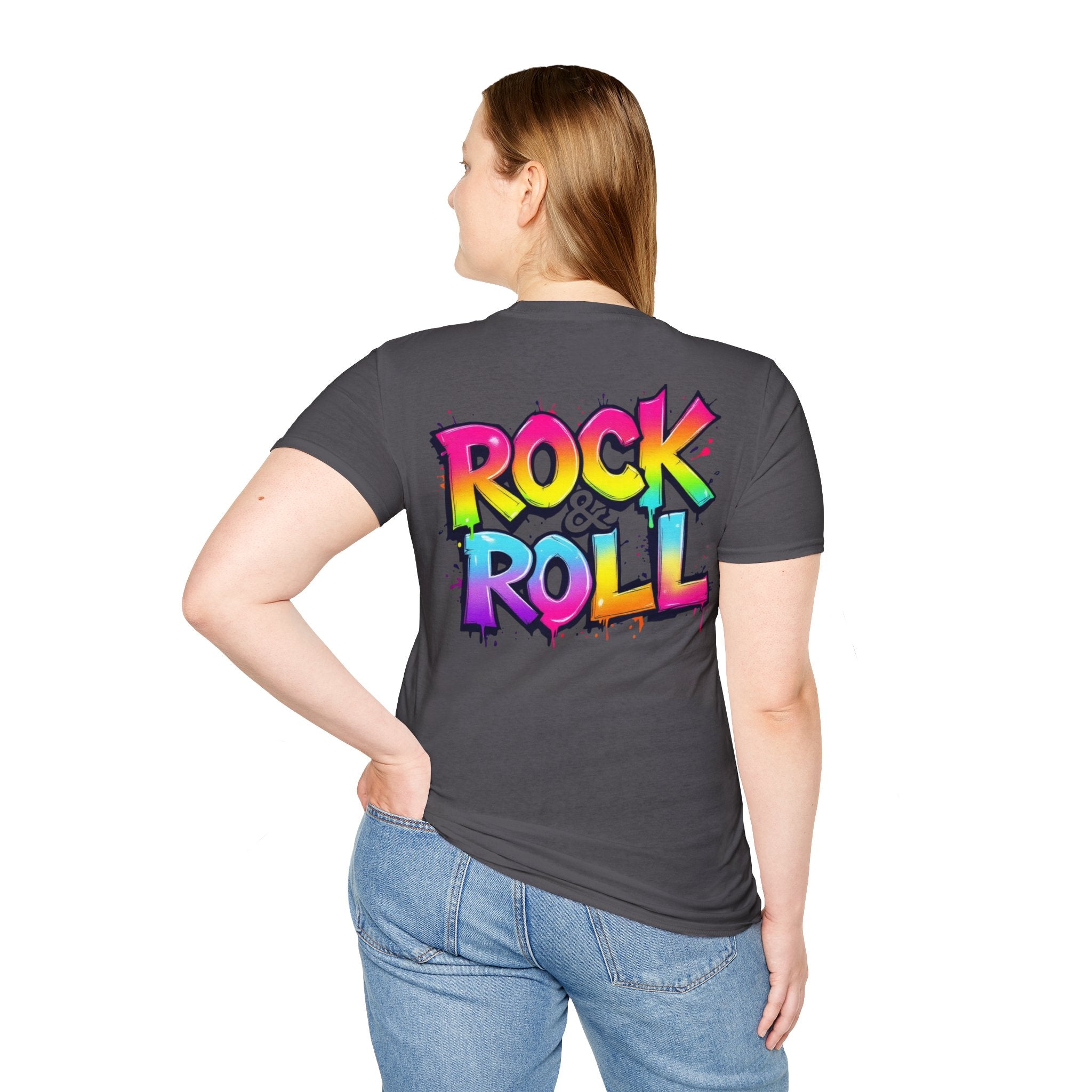 Colorful Rock & Roll Unisex T-Shirt, Vintage Music Tee, Festival Shirt, Gift for Music Lovers, Concert Apparel
