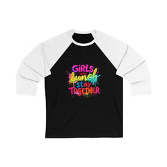 Girls Who Lunch Stay Together Baseball Tee, Unisex Tee for Team Spirit, Sports Lover Gift, Everyday Casual Wear, Fun Group Outing Shirt
