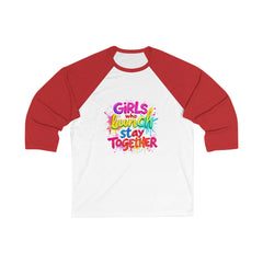 Girls Who Lunch Stay Together Baseball Tee, Unisex Tee for Team Spirit, Sports Lover Gift, Everyday Casual Wear, Fun Group Outing Shirt