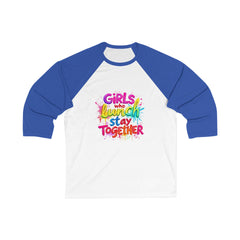 Girls Who Lunch Stay Together Baseball Tee, Unisex Tee for Team Spirit, Sports Lover Gift, Everyday Casual Wear, Fun Group Outing Shirt
