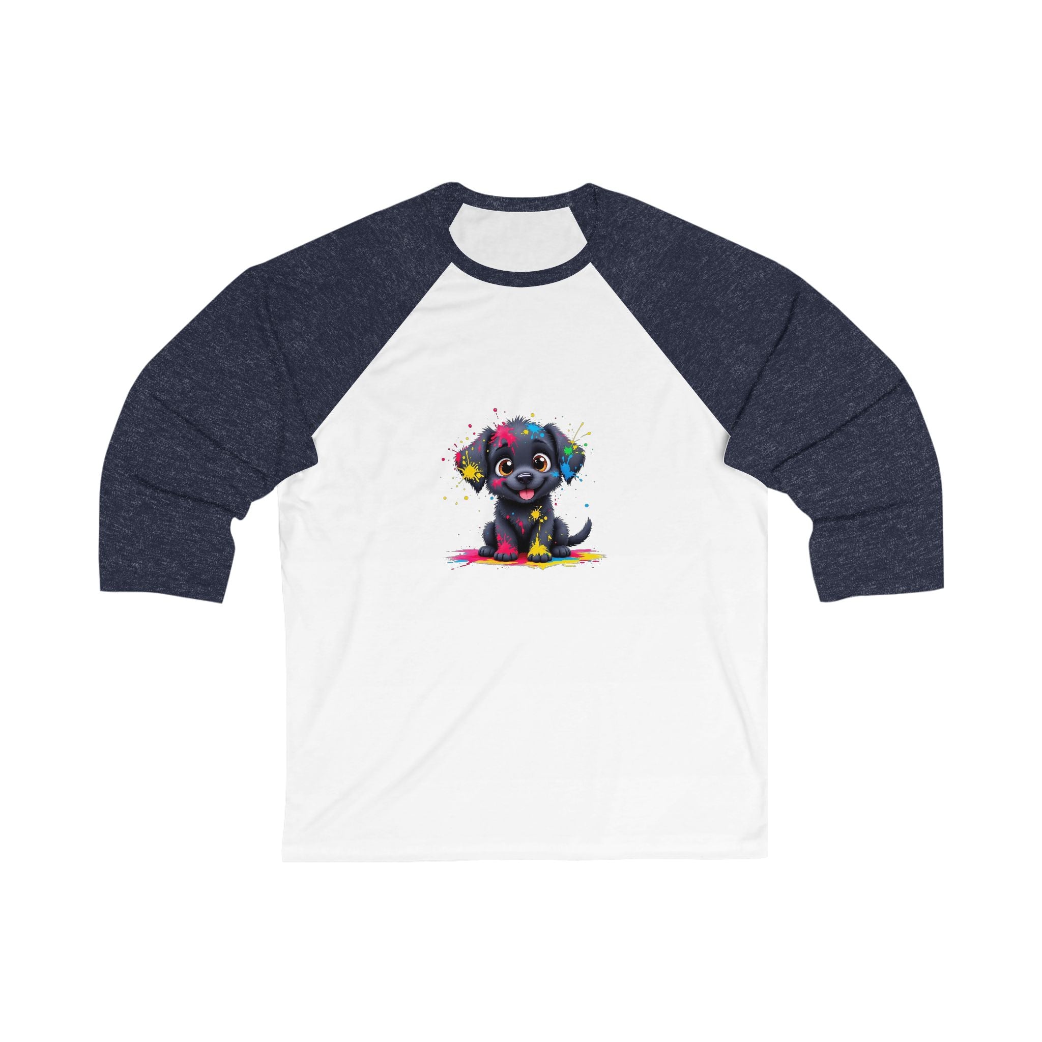 Cute Dog Graphic Baseball Tee, Unisex 3/4 Sleeve Shirt, Pet Lover Gift, Dog Dad/Mom Apparel, Casual Wear, Birthday Gift, Animal Lovers