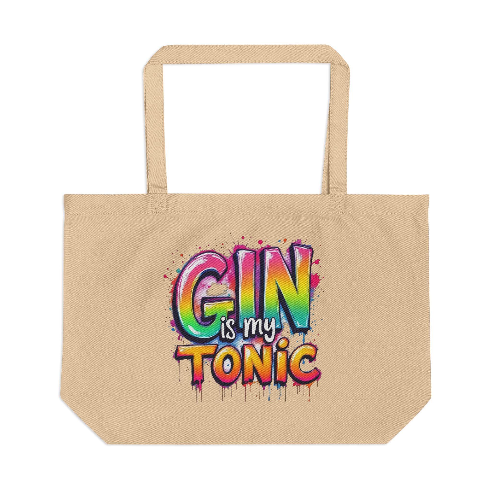 Colorful Gin is My Tonic Eco Tote Bag - Perfect for Parties & Everyday Use