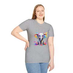 Cute Elephant Graphic T-Shirt, Fun Animal Tee, Gift for Animal Lovers, Casual Wear, Birthday, Eco-Friendly Cotton