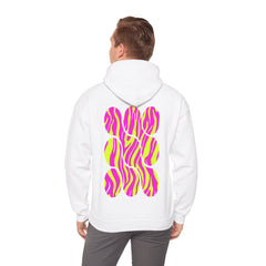 Vibrant Heart Print Hoodie - Funky Sweatshirt for Cozy Days, Perfect for Gifts, Casual Wear, Festivals, and Everyday Comfort