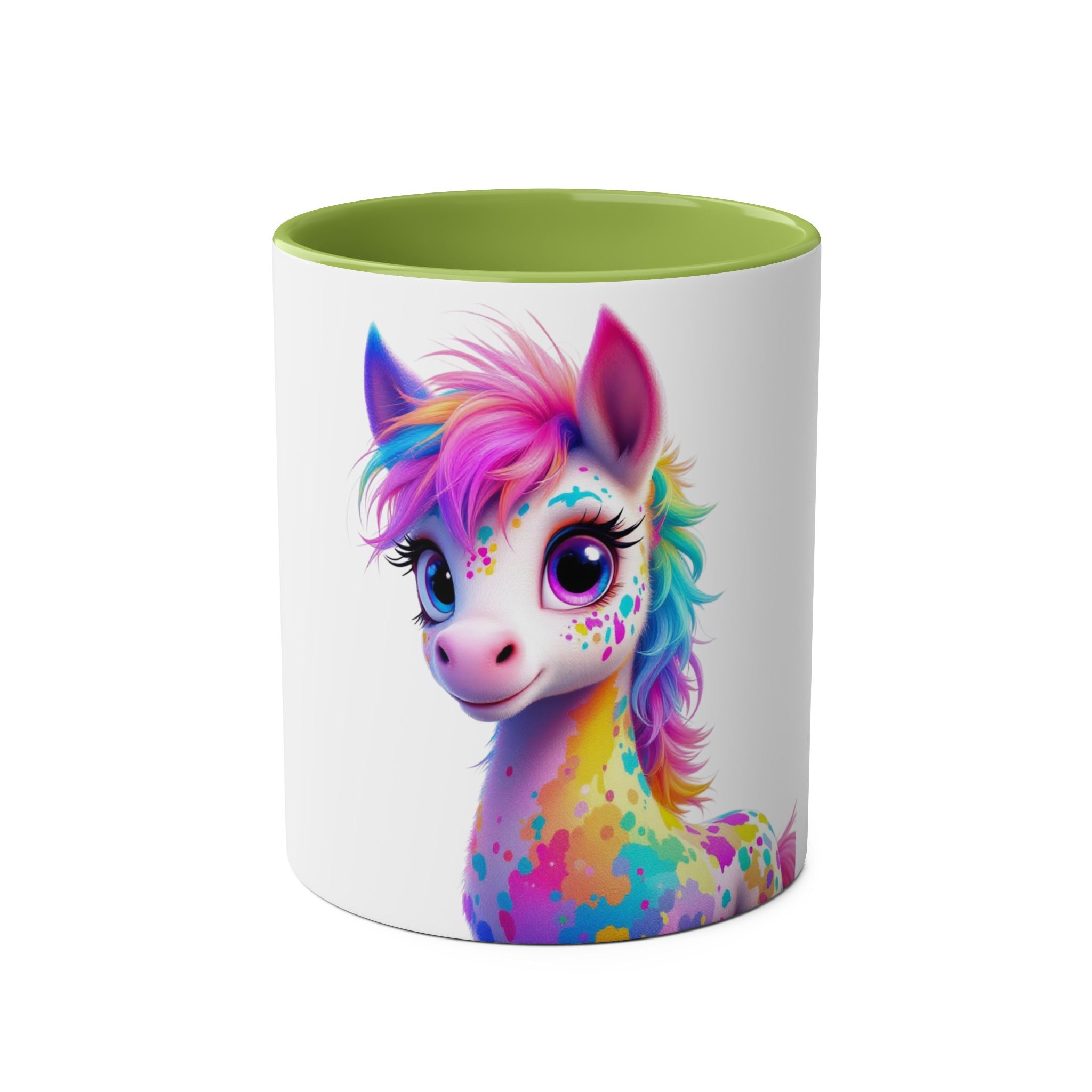 Whimsical Unicorn Two-Tone Coffee Mug - 11oz Colorful Design