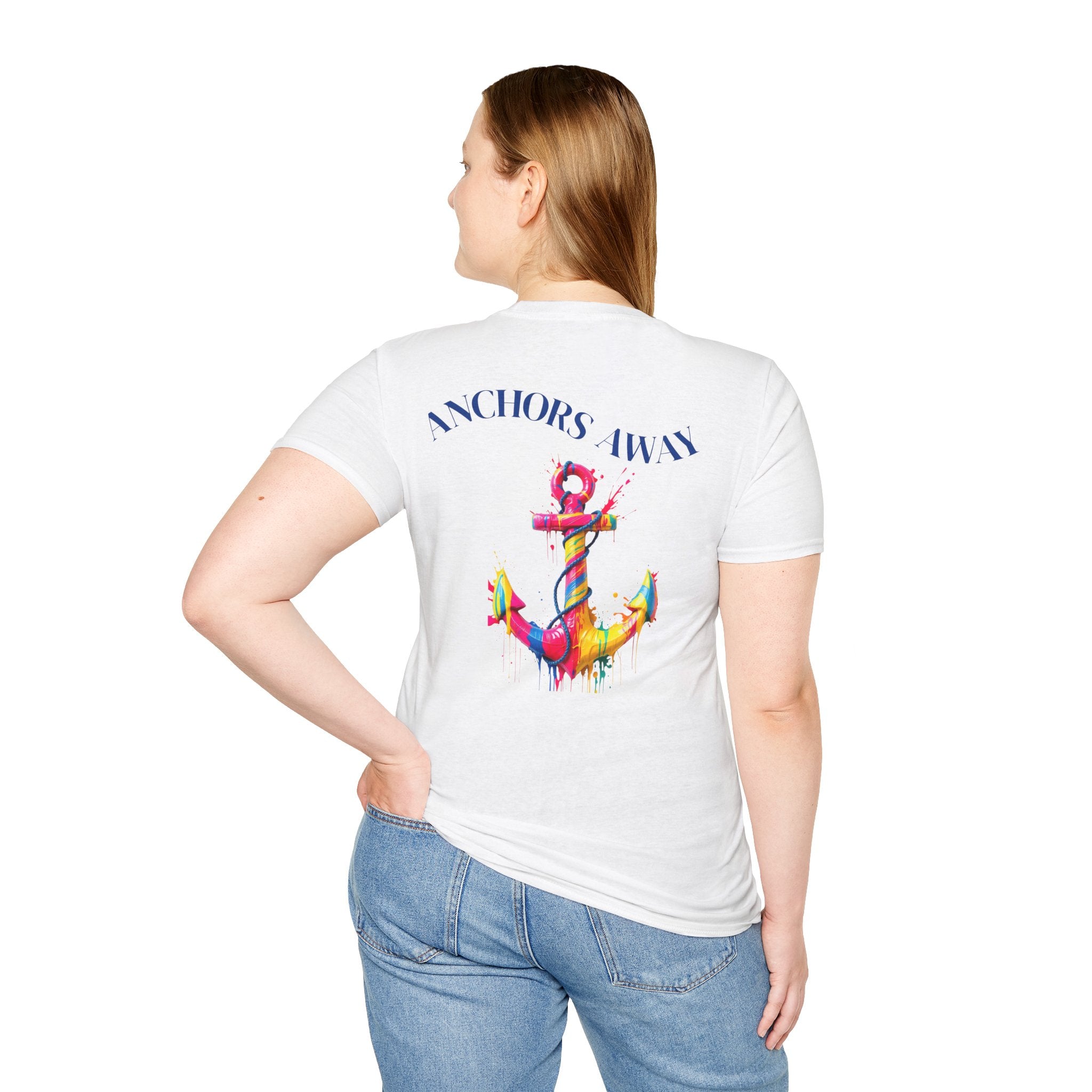 Colorful Anchor Design Unisex T-Shirt, Casual Tee, Nautical Gift, Beachwear, Summer Fashion, Gift for Sailors