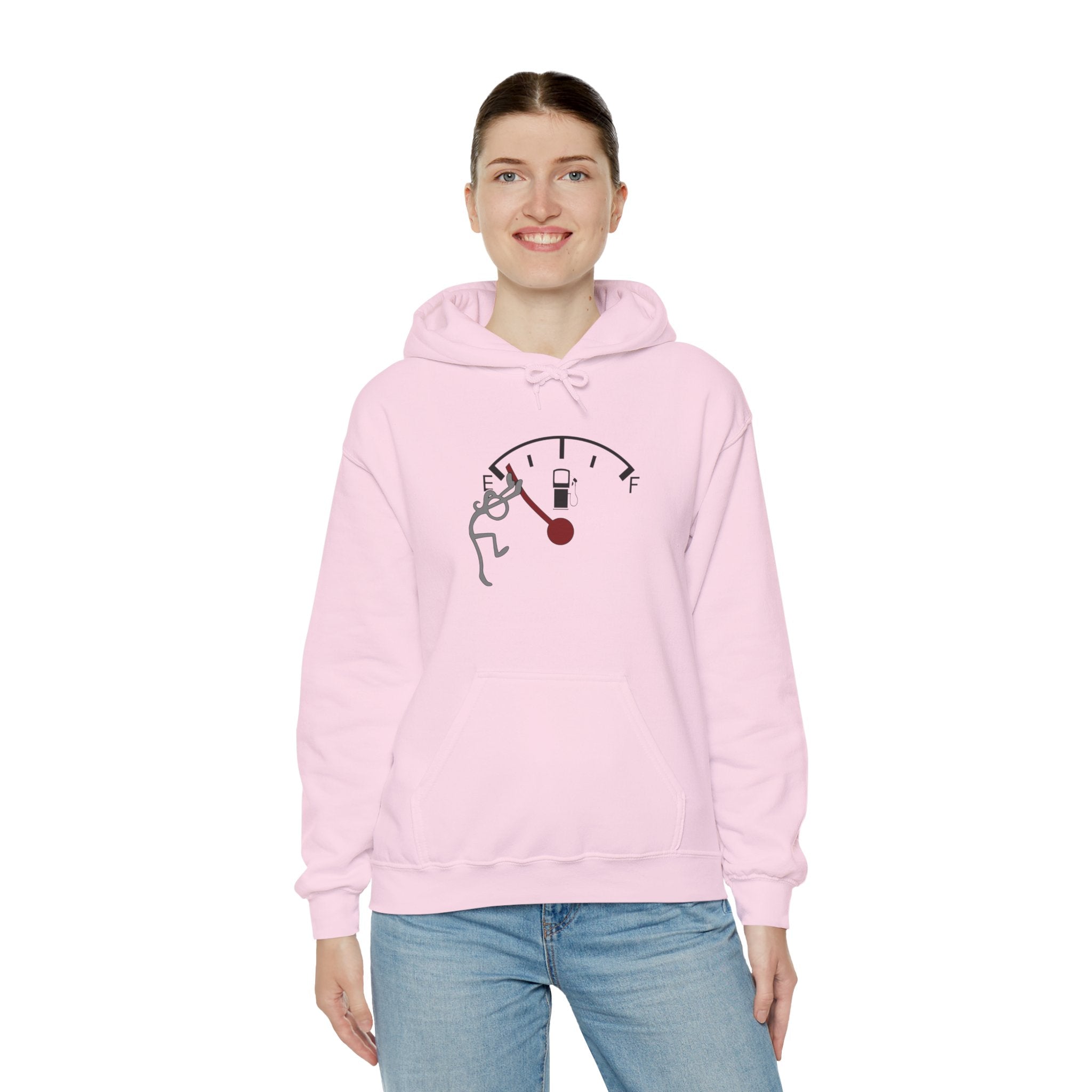 Fuel Gauge Graphic Hoodie, Unisex Sweatshirt for Gamers, Cozy Gift for Tech Lovers, Perfect for Casual Wear, Comfy Everyday Hoodie