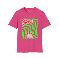 Let's Party Unisex Softstyle T-Shirt, Vibrant Summer Tee, Fun Graphic Shirt, Casual Wear, Birthday Gift, Festival Fashion
