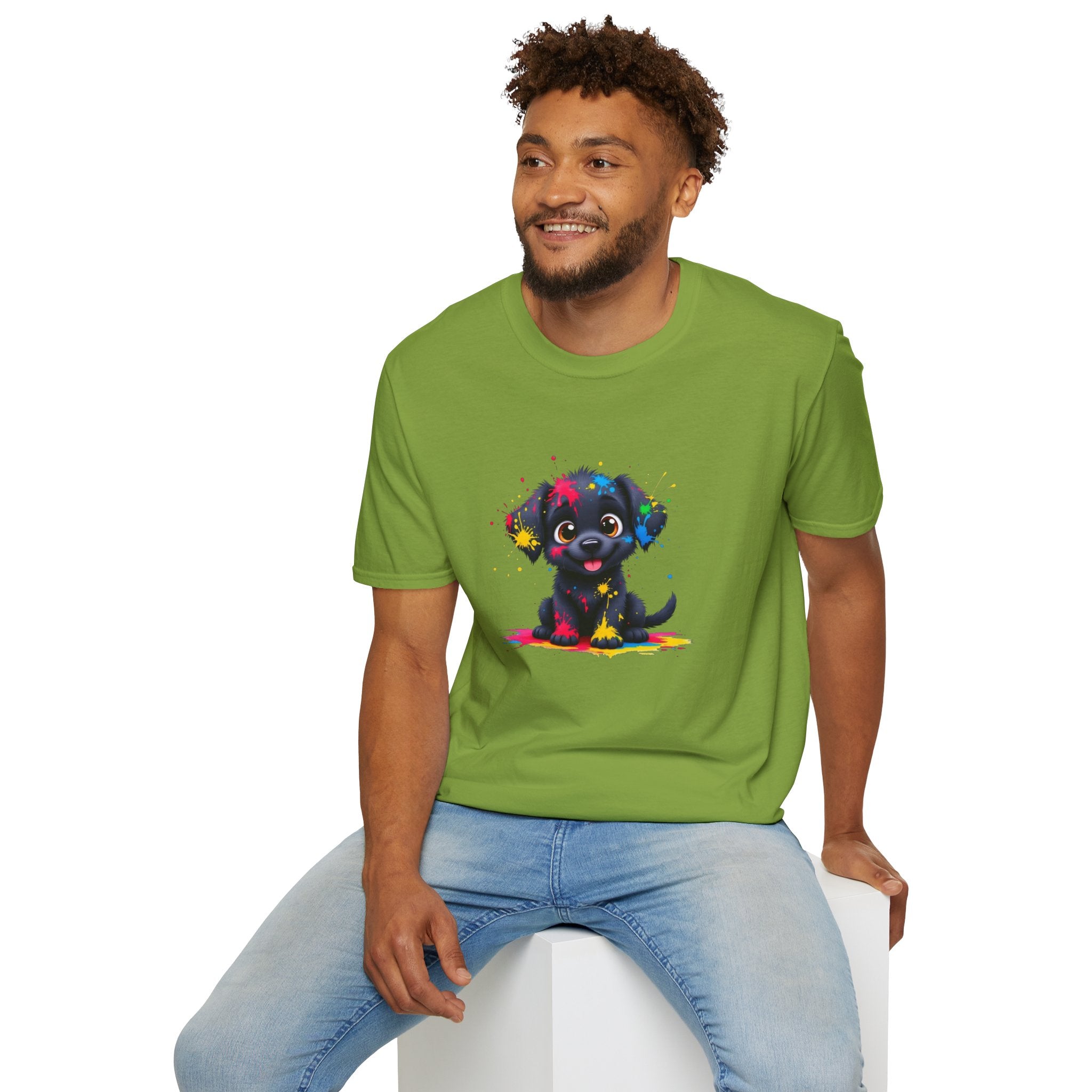 Cute Puppy Art Unisex T-Shirt, Dog Lover Shirt, Pet Parent Gift, Casual Wear, Funny Graphic Tee
