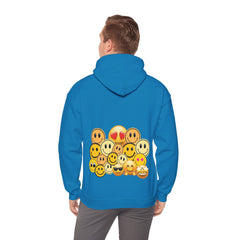 Smiley Faces Hooded Sweatshirt, Cozy Unisex Sweatshirt with Emoji Design, Casual Style, Gift for Friends, Fun Fashion, Perfect for [...]