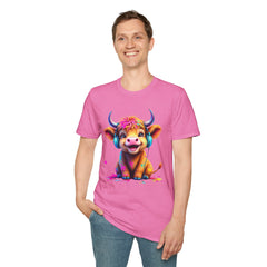 Cute Cow Graphic T-Shirt, Fun Animal Tee, Unisex Casual Wear, Gift for Cow Lovers, Trendy Summer Shirt