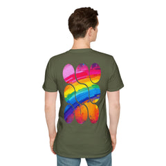 Vibrant Rainbow Softstyle T-Shirt, Unisex Pride Tee, LGBTQ+ Apparel, Colorful Casual Wear, Summer Festival Shirt