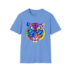 Colorful Tiger Graphic T-Shirt, Fun Apparel, Gift for Animal Lovers, Casual Wear, Summer Fashion, Festival Outfit