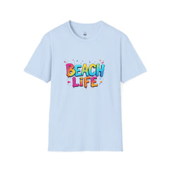 Beach Life Unisex Softstyle T-Shirt, Summer Vibes, Casual Wear, Beach Vacation, Gift for Beach Lovers