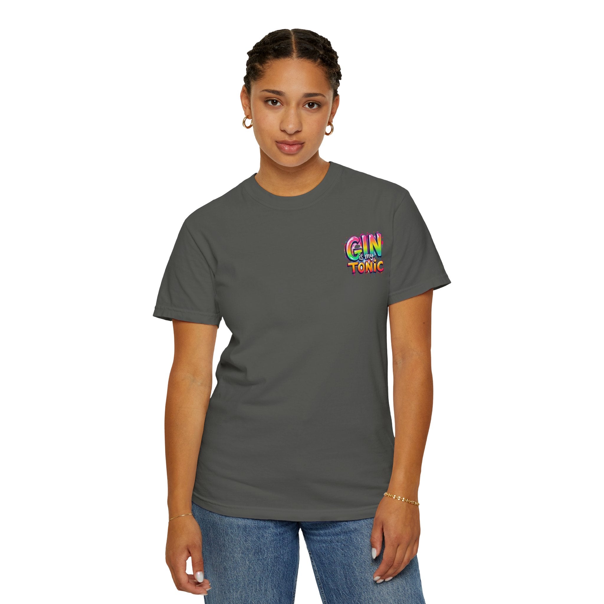 Gin is my Tonic Graphic T-Shirt, Unisex Vintage Tee, Perfect for Festivals, Beach Days, and Casual Wear, Gift for Sun Lovers