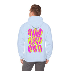 Vibrant Heart Print Hoodie - Funky Sweatshirt for Cozy Days, Perfect for Gifts, Casual Wear, Festivals, and Everyday Comfort