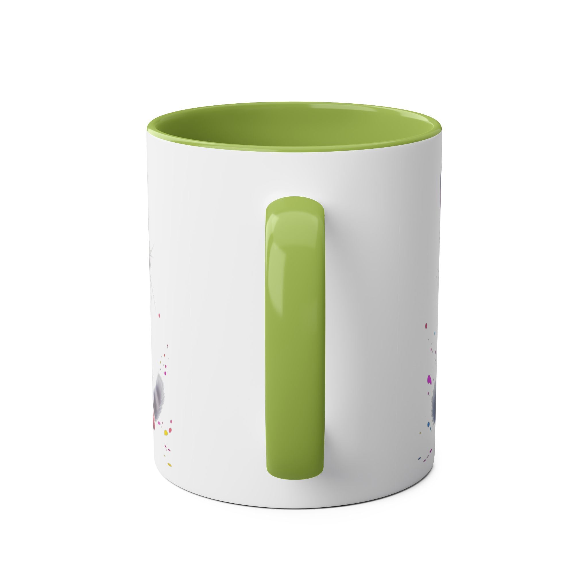 Cute Cat Two-Tone Coffee Mug for Cat Lovers