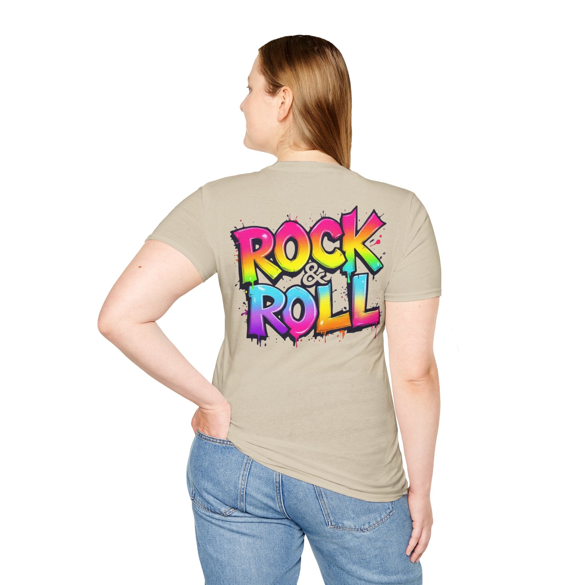 Colorful Rock & Roll Unisex T-Shirt, Vintage Music Tee, Festival Shirt, Gift for Music Lovers, Concert Apparel